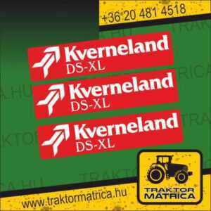 Kverneland DS-XL matricakészlet (levonó, decal, Aufkleber)